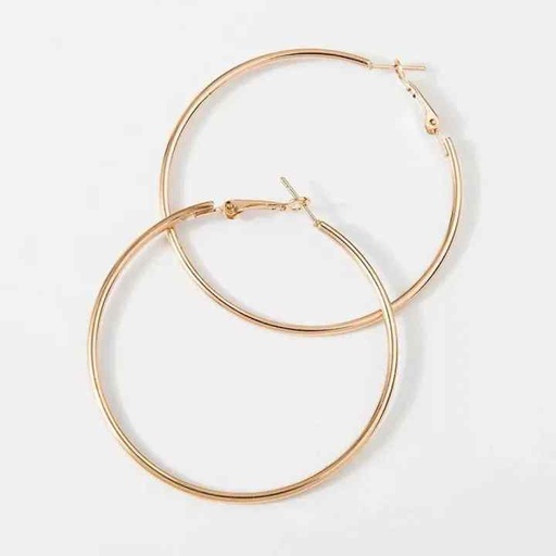 2pcs silver & golden circle earring for women