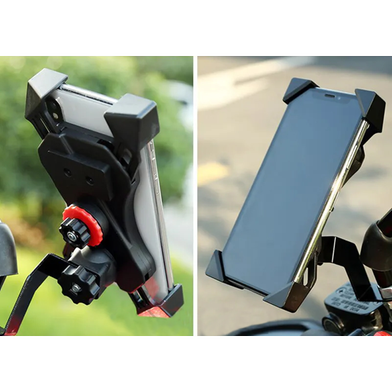 Universal Mobile Phone Holder For Motorcycle And Bikes Without USB Spin Lock Protection