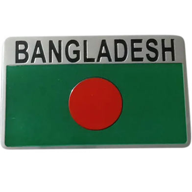 Bangladesh Flag Motorcycle Sticker Self Adhesive 80mm X 50mm (Imported) (Bogo - Buy 1 Get 1)