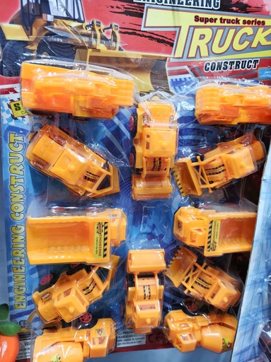 12 Pcs Truck Toy set - Plastic Materiall
