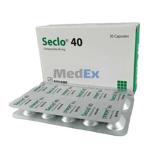 Seclo Capsule 40 Mg Omeprazole per Strip