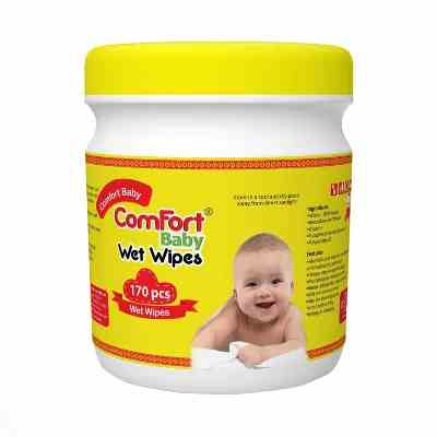 Comfort Baby Wet Wipes (Yellow Jar) 170 pcs
