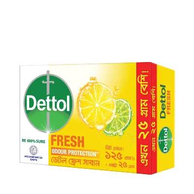 Dettol Fresh Soap 125 gm (25 gm Extra) 150 gm