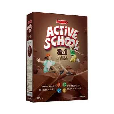 Marks Active School 2 in 1 Chocolate Milk Powder 400 gm
